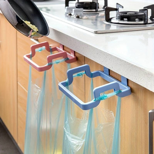 1pc Space-Saving Over-the-Cabinet Garbage Container - Reusable Plastic Bag