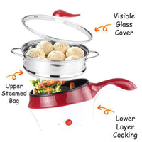 Multi-function Portable Cooker Non-stick Stainless Steel Electric Skillet