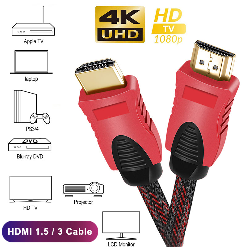 Hdmi Cable 1080p Full HD 1.5m, 3m, 5m, 10m,15m,30m Gold Plated Video Cables