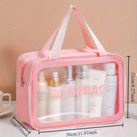 3pcs Portable Travel Wash Bag Female Transparent Waterproof Makeup Storage
