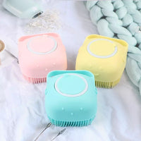 Bath Brush Silicone Scrubber Dispenser Multifunction Bathroom for Babies