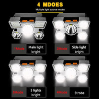 5 LED with Built-in 14500/400 MAh Battery USB Rechargeable Portable Super