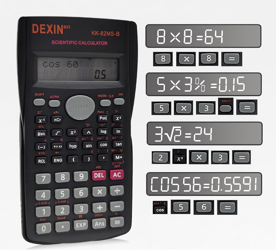 Advanced Scientific Calculator with 240 Functions Portable Math &