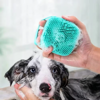 Pet Dog Shampoo Silicone Brush - Cat Massage Comb & Grooming Scrubber
