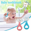 U-shape Silicone Kids Toothbrush with Heart Shape