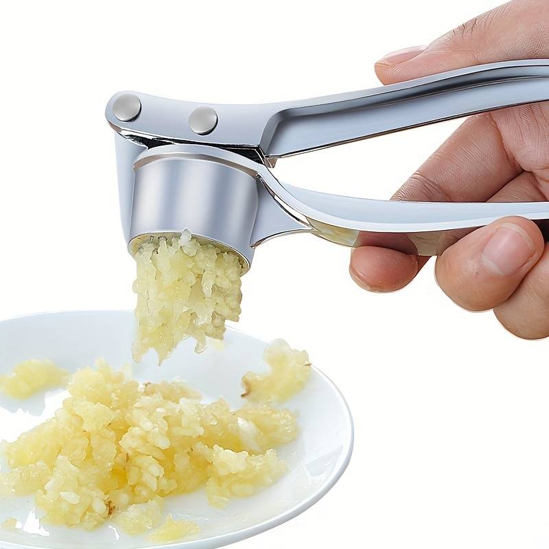 1-piece Durable Metal Garlic Press - Effortless Crusher, Handheld
