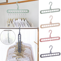 Creative Rotatable Clothe Rack Multifunctional 9 Hole Coat Hanger Save Space