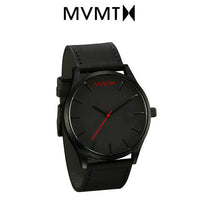 Mvmt Men Analog Wrist Watch with Artificial Leather Belt - Black