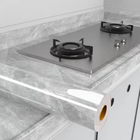60cm X 5m/60cm X 2m Marble Kitchen Oil-Proof Film Stove Waterproof