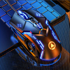 Silver Carved Mechanical Gaming Mouse, Wired, Suitable for Desktop and