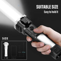Super Bright USB Charging Hammer Torch with Power Bank - LED Flashlights