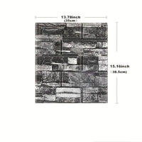 5pcs 3d Wall Stickers Wallpaper Foam Soft Tiles, Bedroom Faux Brick