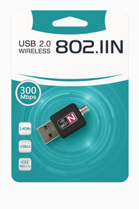 Usb Wireless Network Adapter 300Mbps WiFi Dongle with Antenna 802.11n/g/b