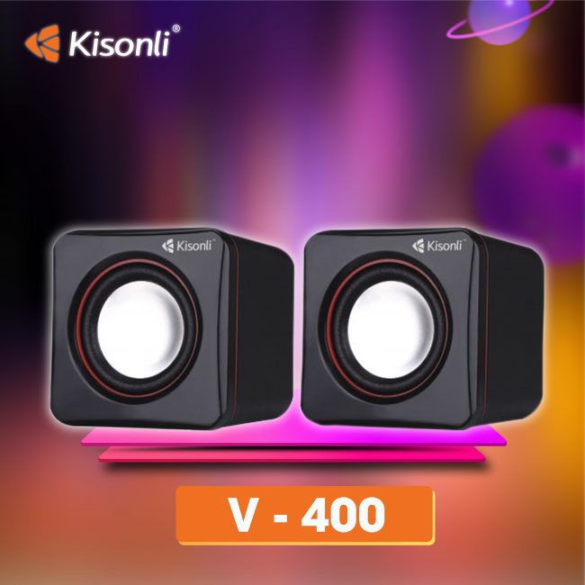 Ultra Loud Subwoofer Kisonli V400 USB Speaker for PC & Laptop