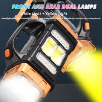 Hb 2678 Super Bright Solar LED Camping Flashlight with COB Work Lights USB