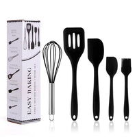 5pcs/set Kitchen Resistant Silicone Cream Spatula Mixing Batter Scraper