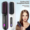 Cordless Hair Straightener Brush, Rapid Heating, Hot Comb Hair Straightener