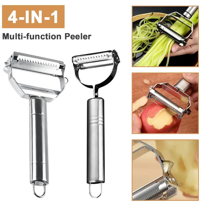 4 in 1 Stainless Steel Multi-function Peeler Slicer Vegetable Fruit Potato