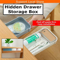 Hidden Storage Drawer Box / Pen Box Desk Organizer Secret Storage Cabinet