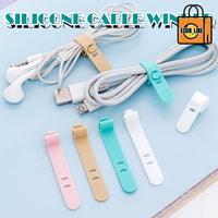 5pcs or 10 Pcs Silicone Cable Organizer Candy Color Data Cable Tie Wire