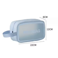 3pcs Portable Travel Wash Bag Female Transparent Waterproof Makeup Storage