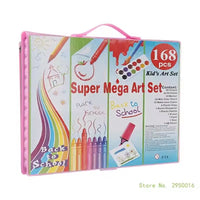 208pcs/168pcs Kids Painting Drawing Art Set with Crayons Oil Pastels