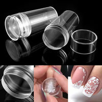 Transparent Silicone Nail Art Tools, Steel Plate Template, Rotation , Nail