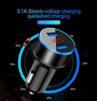 Dual Port USB 66w Fast Car Charger Suitable for Different Models of Mobile