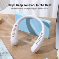 Foldable Bladeless Wearable Neck Fan – Travel & Sports