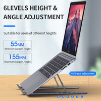Aluminum Alloy Stainless Steel Adjustable 11 - 17 Inch Notebook Holder
