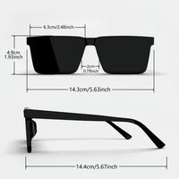 Men's Premium Geometric Square Fashion Glasses - High-Definition Lens for