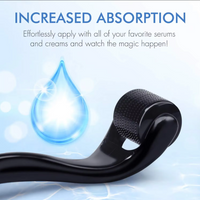 Professional 0.25mm Titanium Derma Roller, 540 Micro Needles, Face and Body