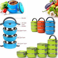 4 Layer Lunch Box - Easily Convert to 3 Layer 2 Layer or Single Layer