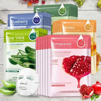 Natural Essence Face Mask 5 Flavour (Organic Collagen Fruits Facial Sheet Mask)