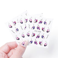 Butterfly Flower Nail Sticker Decal Sliders for Nail Art Decoration and