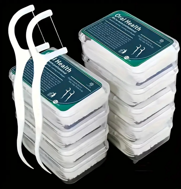 50pcs Dental Health Floss Picks - Deep Cleaning, Portable & Disposable for