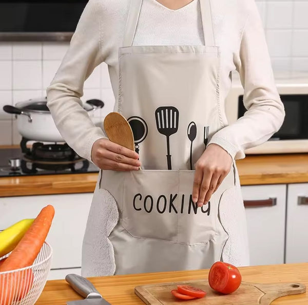Apron Waterproof Oilproof Can Wipe Hands Kitchen Work Clothes Home Cooking