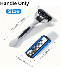 Men's and Women's Manual Safety Razor with 6 Layers of Stainless Steel Hair