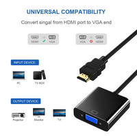 1080p Hdmi to Vga Converter for Xbox Ps3 Ps4 PC TV LEDs Etc with Sound Port