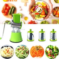 Tabletop Drum Grater Shredder Rotary with 3 Stainless Steel Rotary Blades