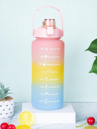 3 Pack Water Bottles Set with 2l Large Bottle 900ml Portable Bottle and