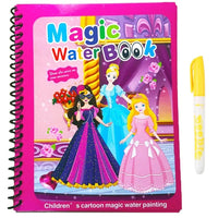 1 Book + 1 Pen Reusable Coloring Book Magic Water Painting Book Sensory
