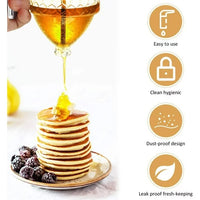 Multiuse Dispenser Squeeze Bottle Honey Jar Container Bee Drip Dispenser