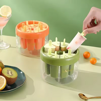 Ice Cream Mold Popsicles Molds with Round Ice Holder 8pcs Reusable Popsicle