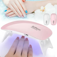 6w Mini Nail Dryer Machine Portable 6 LED UV Manicure Lamp Home Use Nail