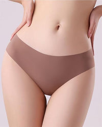 Set of 3 Seamless Mid-Rise Ice Triangle Panties with No Visible Lines.