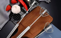 1pc, Semi Automatic Egg Whisk, Stainless Steel Hand Push Whisk, Egg Beater