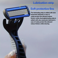 Men's and Women's Manual Safety Razor with 6 Layers of Stainless Steel Hair