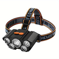 T21 5led with Built-in 18650 Battery USB Rechargeable Portable Flashlight