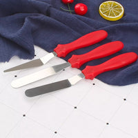 Stainless Steel Cake Cream Cutter Knife Smoother 3 Pcs - Multicolor